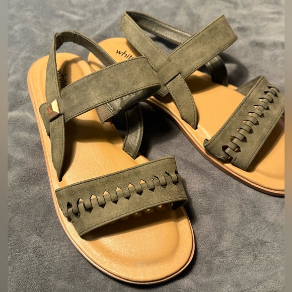 Whitemt Shoes - OLIVE GREEN Strappy Comfort Sandals - Size 8.5